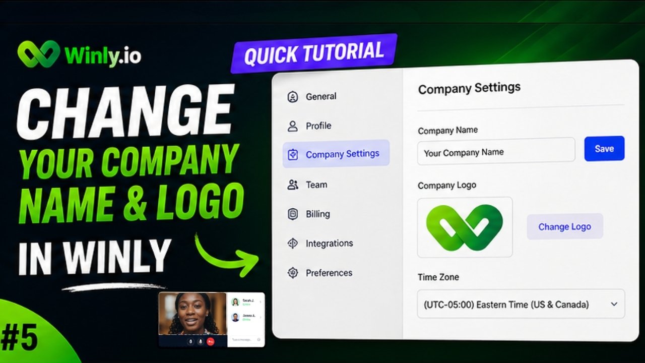 a video thumbnail of a Winly tutorial about how to customize your brand in Winly
